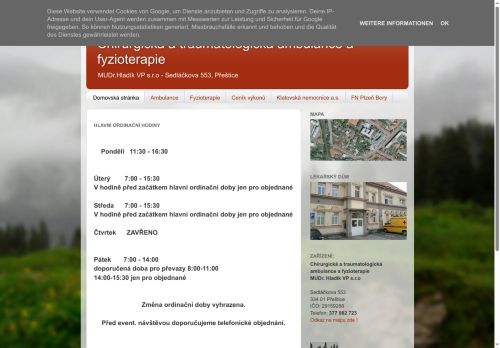 Zobrazit webové stránky Chirurgická a traumatologická ambulance a fyzioterapie - MUDr. Pavel Hladík