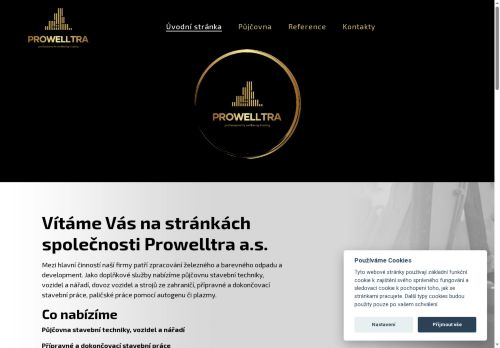 Webové stránky Prowelltra a.s, Třebíč