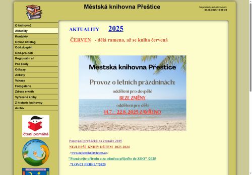 Zobrazit webové stránky Městská knihovna Přeštice