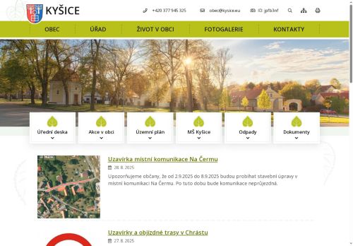 Zobrazit webové stránky Obecní úřad Kyšice