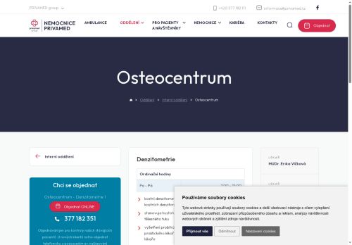 Zobrazit webové stránky Denzitometrie - Nemocnice PRIVAMED