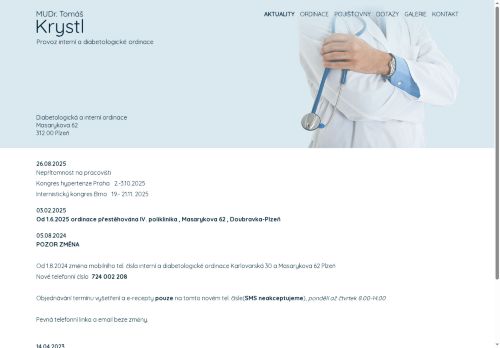 Zobrazit webové stránky Diabetologická ambulance - MUDr. Tomáš Krystl