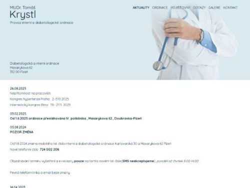 Diabetologická ambulance - MUDr. Tomáš Krystl