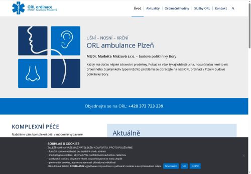 Zobrazit webové stránky ORL - MUDr. Markéta Mrázová
