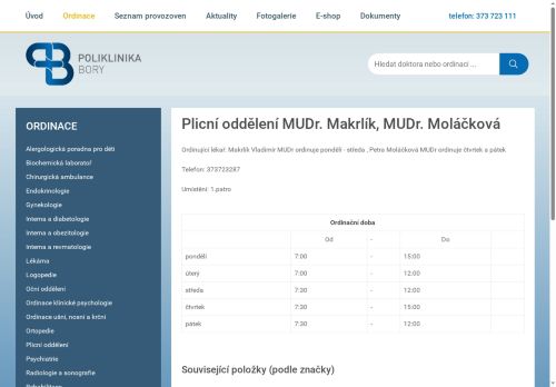 Zobrazit webové stránky Plicní ordinace - MUDr. Vladimír Makrlík