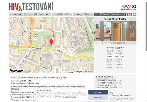 Zobrazit webové stránky HIV testování - Poliklinika Bory