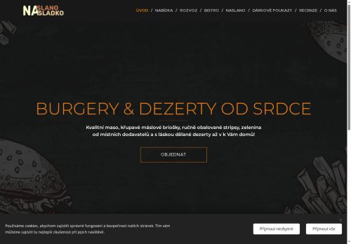 Webové stránky naSlano & naSladko s.r.o., Třebíč