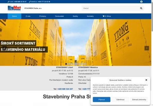 STAVIMEX Praha, a.s. nabízí práci na pozici prodavač / ka v obci Praha