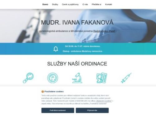 Gynekologická ambulance - MUDr. Ivana Fakanová, MUDr. Luisa Fakanová