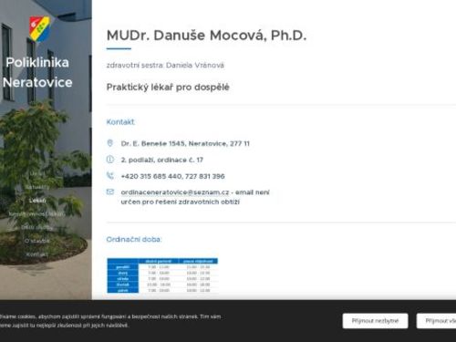 Praktický lékař pro dospělé - VENIA LÉKAŘ s.r.o. - MUDr. Danuše Mocová, Ph.D.