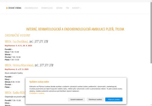 Zobrazit webové stránky Endokrinologická ambulance Fotoric s.r.o. - MUDr. Eva Dvořáková, MUDr. Helena Marcinková