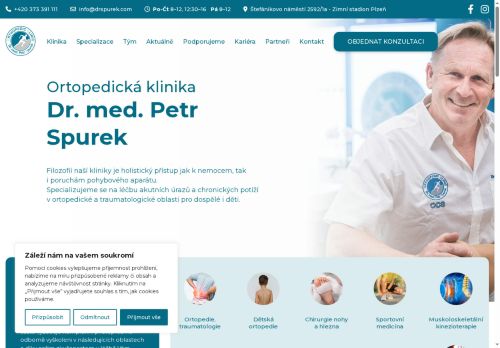 Zobrazit webové stránky Ortopedická klinika Dr. med. Petr Spurek