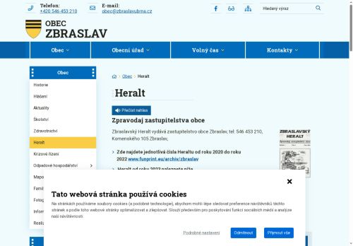 Zobrazit webové stránky Zbraslavský Heralt