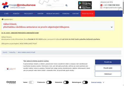 Zobrazit webové stránky Praktický lékař pro dospělé MOJE AMBULANCE