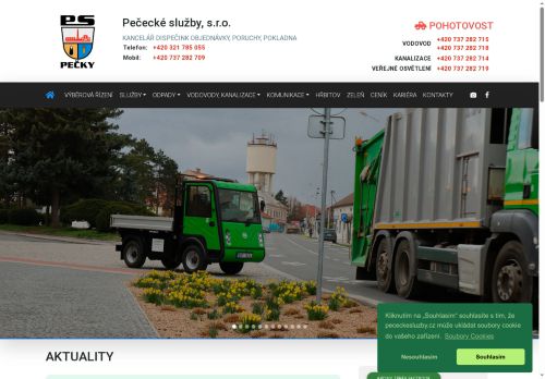 Pečecké služby, s.r.o. nabízí práci na pozici Obsluha čistírny odpadních vod (m/ž) v obci Pečky