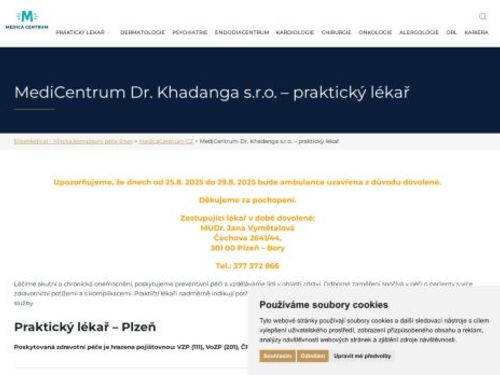 Praktický lékař pro dospělé MediCentrum - MUDr. Ismail Khadang