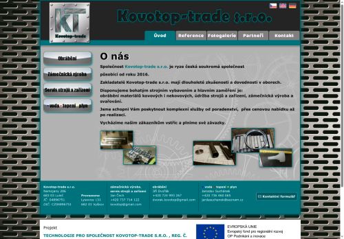 Zobrazit webové stránky Kovotop-trade s.r.o