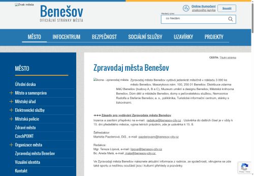 Zobrazit webové stránky Zpravodaj města Benešov