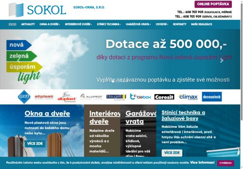 Sokol-okna s.r.o. nabízí práci na pozici MONTÉR PLASTOVÝCH OKEN, VRAT A STÍNÍCÍ TECHNIKY M/Ž v obci Břeclav