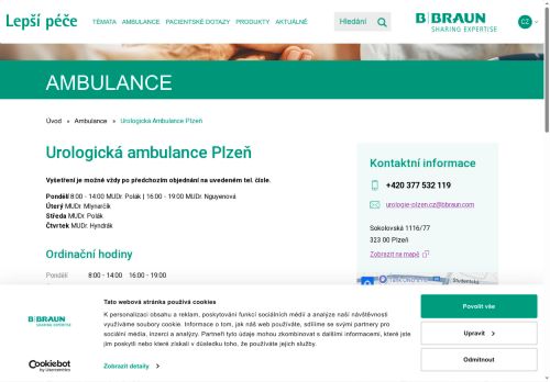 Zobrazit webové stránky Urologická ambulance B. Braun Avitum s.r.o.
