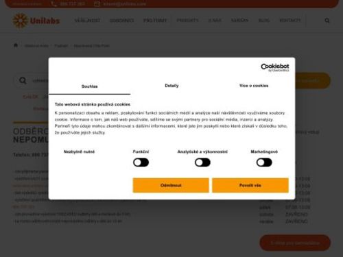 Laboratoř Unilabs - odběrové místo Nepomucká, Plzeň