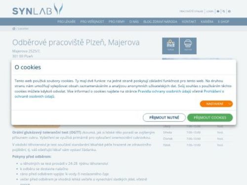 Laboratoř SYNLAB - odběrové pracoviště Majerova, Plzeň