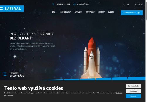 Webové stránky SAFIRAL s.r.o., Letovice