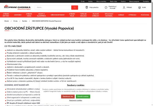 Webové stránky PRVNÍ CHODSKÁ s.r.o., Vysoké Popovice