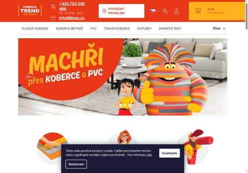 LIMEX ČR, s.r.o. nabízí práci na pozici Výpomoc - brigádník KOBERCE TREND Vlašim  M/Ž v obci Vlašim
