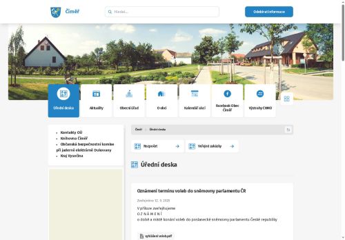 Zobrazit webové stránky Obecní úřad Číměř