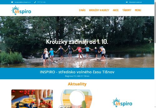 Zobrazit webové stránky Inspiro - středisko volného času Tišnov