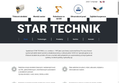 STAR TECHNIK, s.r.o. nabízí práci na pozici pracovník/ce údržby v obci Ždánice