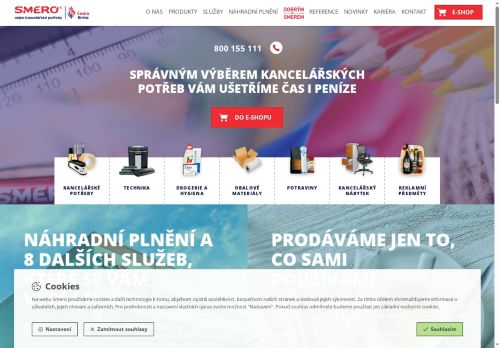 Webové stránky SMERO, spol. s r.o., Hodonín