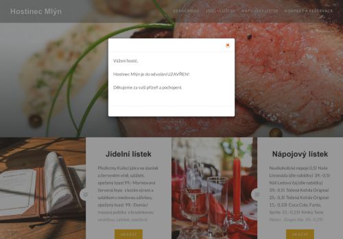 Zobrazit webové stránky Hostinec Mlýn