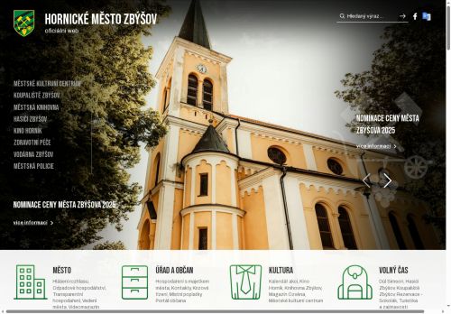 Zobrazit webové stránky Město Zbýšov