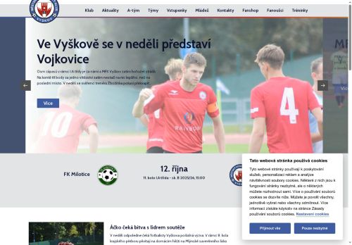 Zobrazit webové stránky Městský fotbalový klub Vyškov