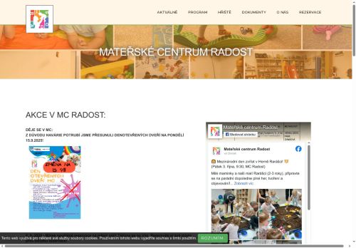 Zobrazit webové stránky Mateřské centrum Radost, z.s.