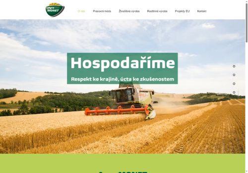 Zobrazit webové stránky Agro MONET, a.s.