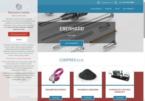 Webové stránky COMPREX CZ s.r.o., Velké Meziříčí
