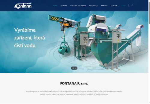 Webové stránky Fontana R, s. r. o., Říčany