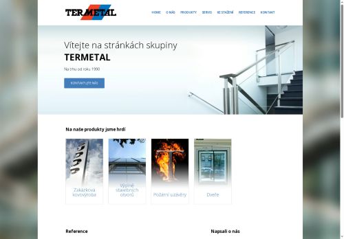 Webové stránky TERMETAL Moravia s.r.o., Blansko