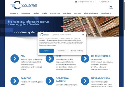 Cosmotron Bohemia, s.r.o. nabízí práci na pozici servisní pracovník/ce RFID technologií pro knihovny v obci Hodonín