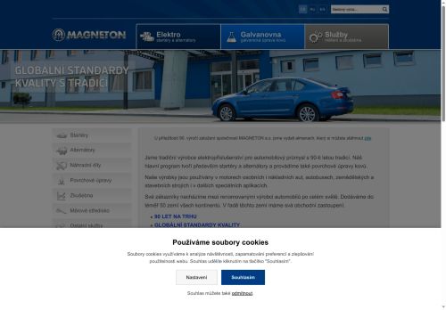 Webové stránky Rovina stavební a.s., Hulín
