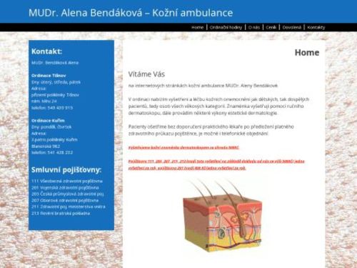 MUDr. Alena Bendáková - ordinace Tišnov