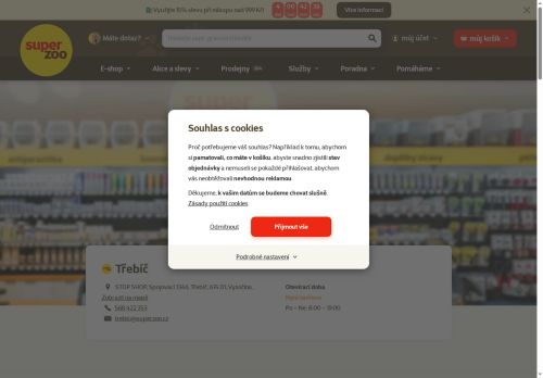 Zobrazit webové stránky SUPER ZOO - prodejna Třebíč