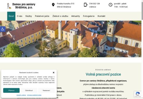 Domov pro seniory Strážnice, příspěvková organizace nabízí práci na pozici všeobecná sestra bez odborného dohledu v obci Strážnice