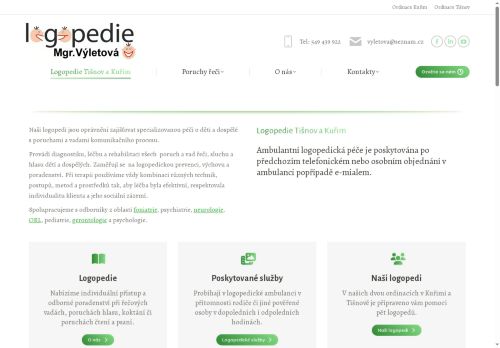 Zobrazit webové stránky Logopedie - Mgr. Výletová Kristýna a Bohuslava