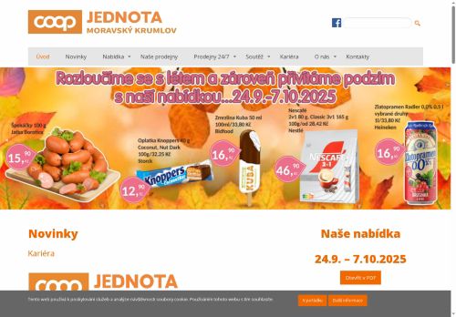 JEDNOTA, spotřební družstvo, Moravský Krumlov nabízí práci na pozici Zástupce vedoucí/ho prodejny   m /ž v obci Hrabětice