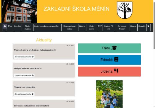 Zobrazit webové stránky Základní škola Měnín 