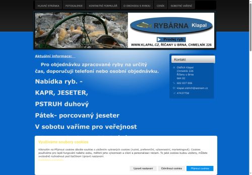Zobrazit webové stránky Rybárna Klapal